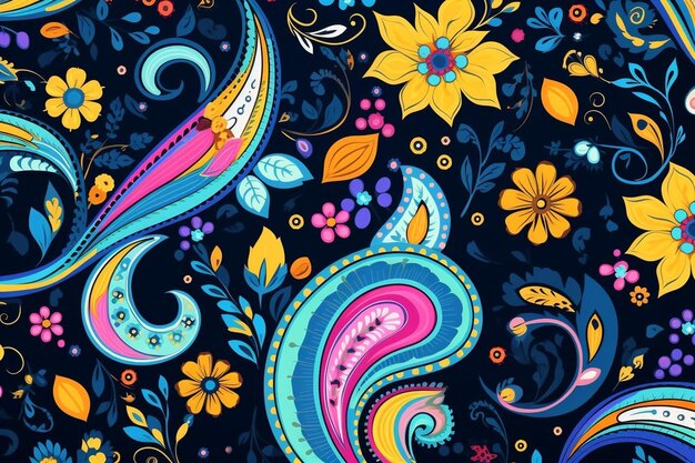 Photo paisley pattern for fabric design