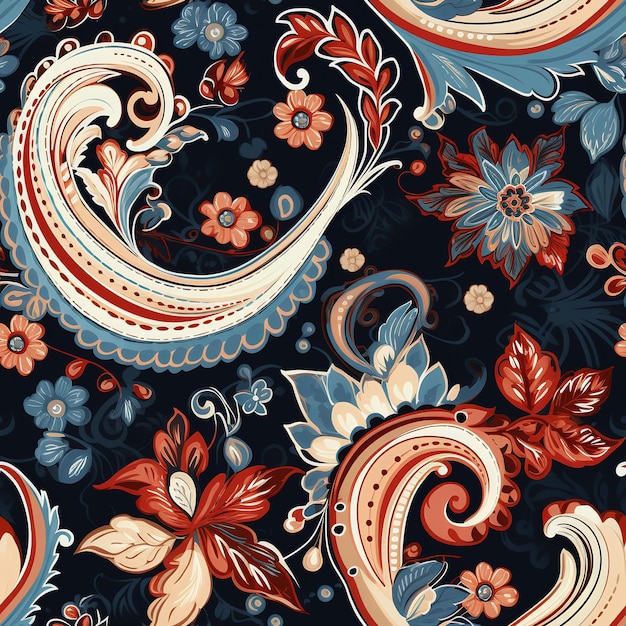 Paisley pattern tile