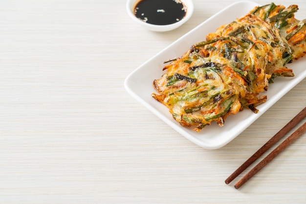 Pajeon or Korean pancake or Korean pizza