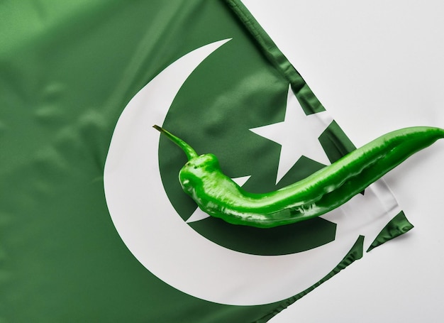 Pakistaanse vlag met groene kil