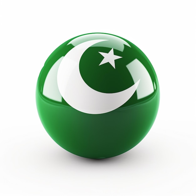 Photo pakistan button with pakistani flag isolated on white stock illustration