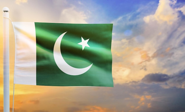 pakistan country flag, isolated 3d waving flag,