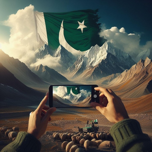パキスタンの国旗 - 高解像度の写真 - 国民のアイデンティティの本質を捉える美しさ