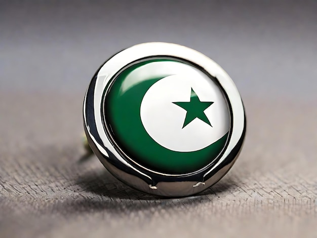 Pakistan flag on round badge