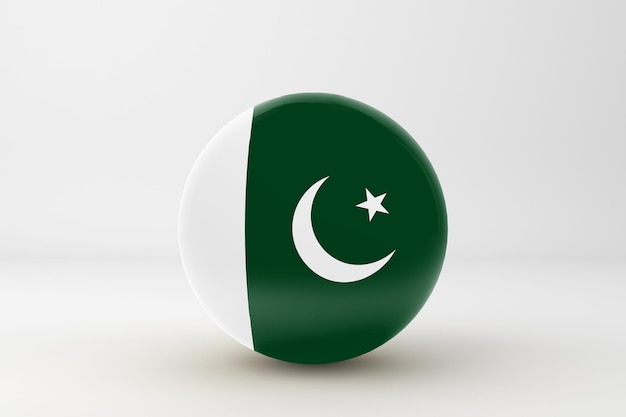 Photo pakistan flag in white background