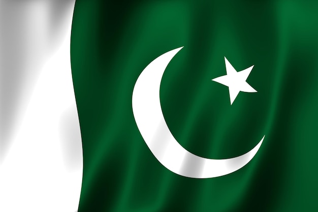 Pakistan golfde de vlag van het land