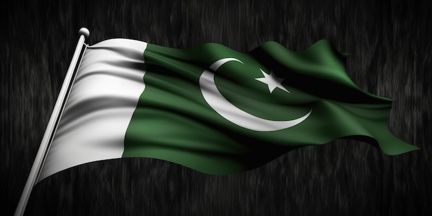 Pakistan Onafhankelijkheidsdag 14 augustus soldaten zwaaien stoffen pakistaanse vlag van pakistan