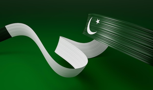 Pakistan Onafhankelijkheidsdag 14 augustus Viering 3d Illustratie