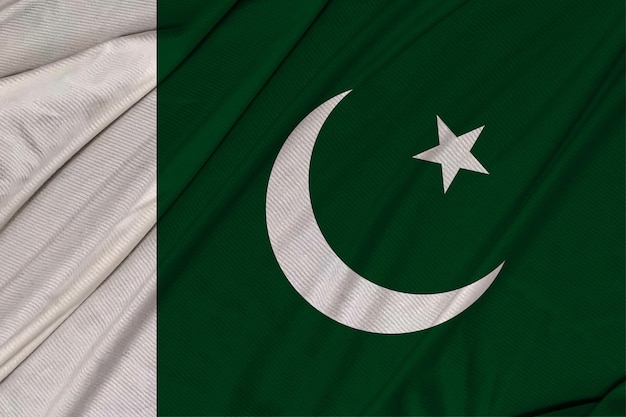 Pakistan realistic 3d textured waving flag