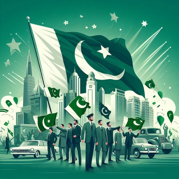 Pakistan resolutie dag of pakistan dag ontwerp sjabloon