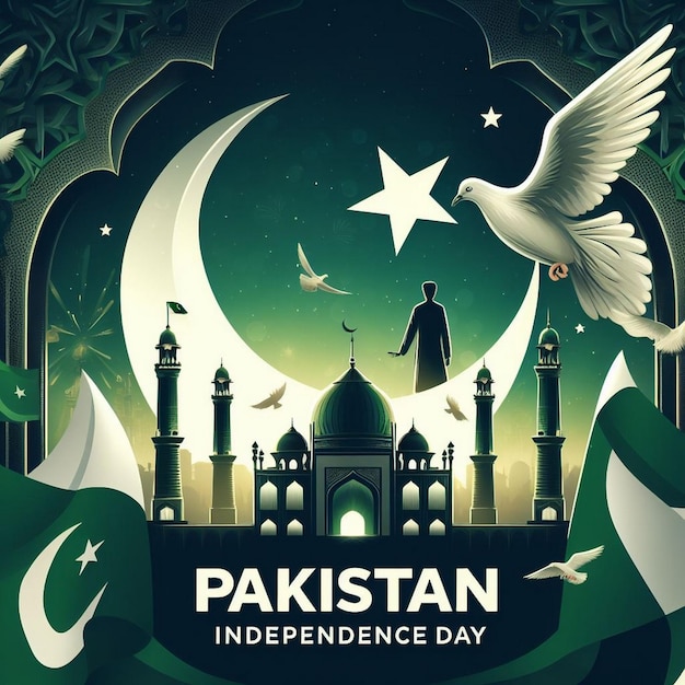 Pakistan resolution day or pakistan day design template