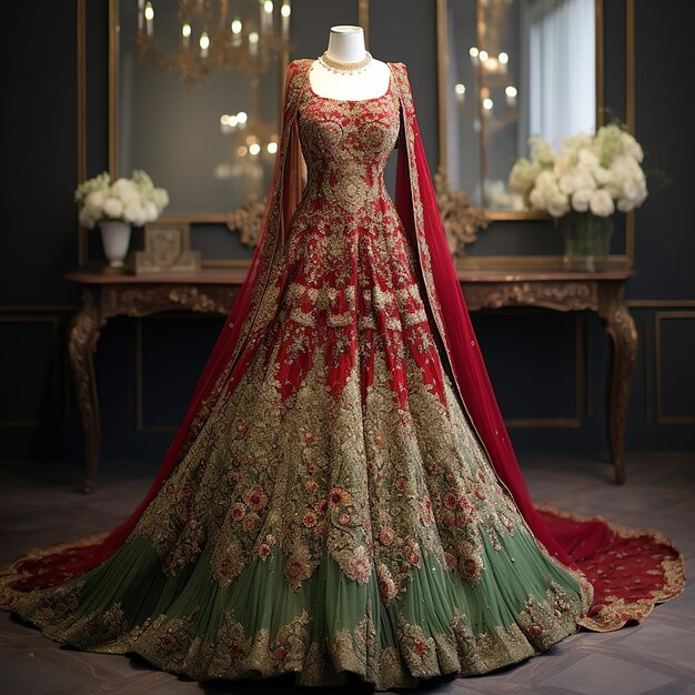 Photo pakistani bridal dress