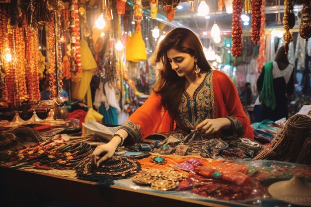 Pakistani cultural bazar street market