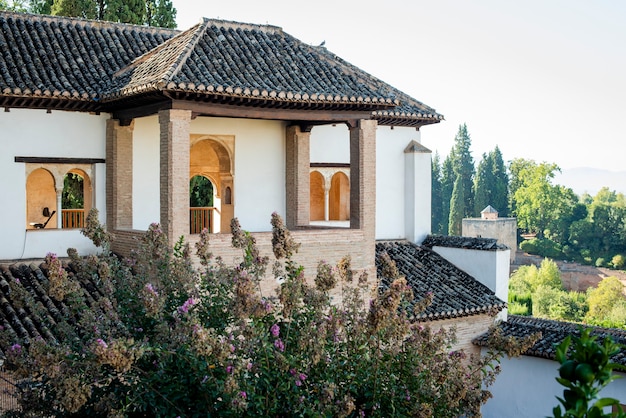 Palace house residences inside the Alhambra, Granada, Spain