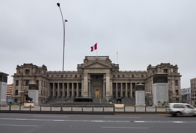 Palace of Justice building in Lima Peru