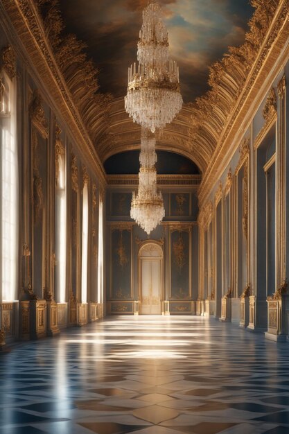 Фон здания архитектуры Версальского дворца
