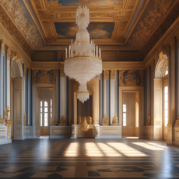 Foto fondo della costruzione di architettura del palazzo di versailles