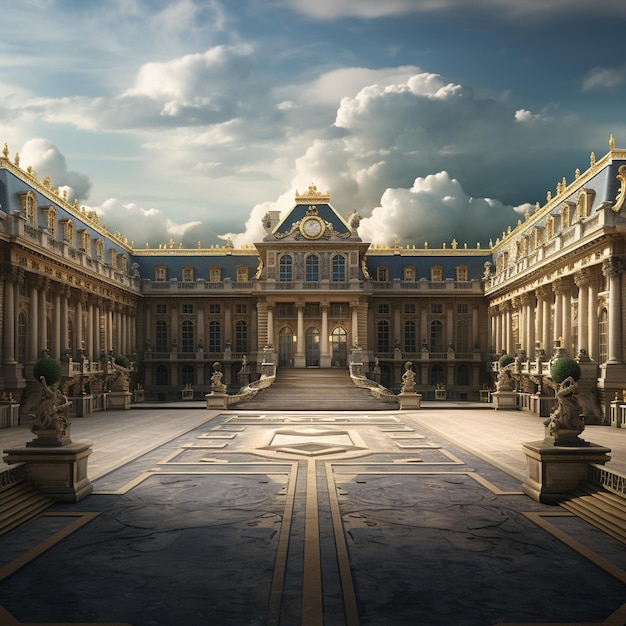 Foto posizione del palazzo di versailles, francia