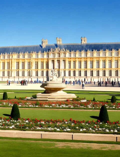 Photo palace of versailles ai generated image