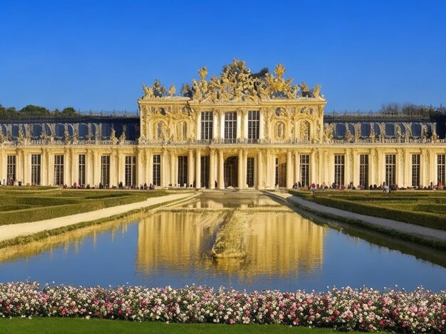 Foto palazzo di versailles bella bellezza e attraente