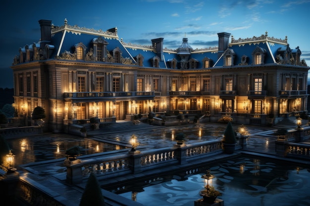 The Palace of Versailles by Moonlight