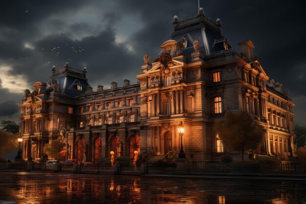 Версальский дворец в лунном свете
