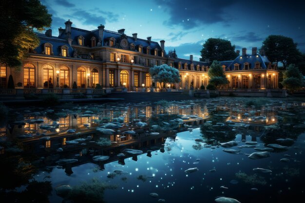 The Palace of Versailles by Moonlight