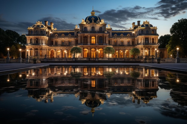 The Palace of Versailles by Moonlight