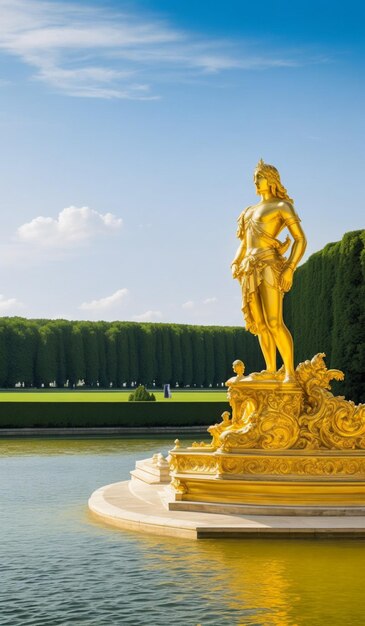 Foto palazzo di versailles in francia generato dall'intelligenza artificiale