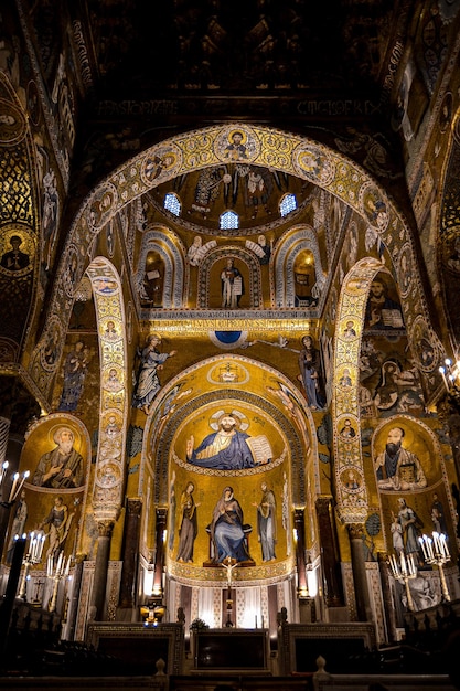 Palatina Chapel in Norman Palace Catholic Church in Palermo