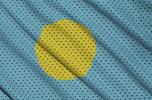 Palau flag printed on a polyester