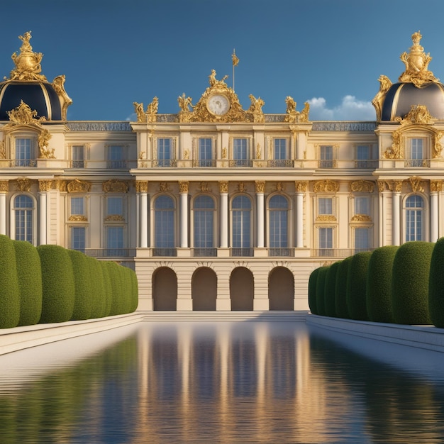 Foto paleis van versailles architectuur gebouw achtergrond