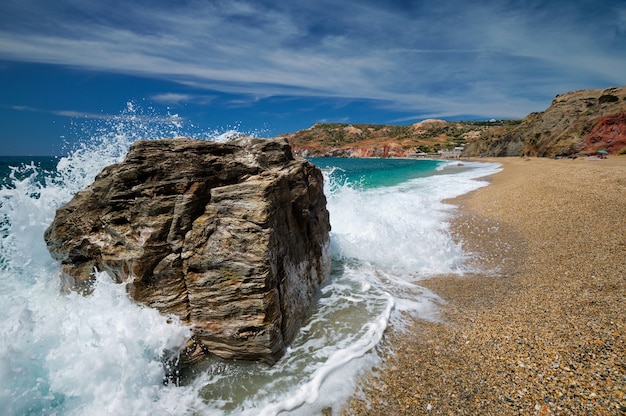 Paleochori beach milos island cyclades greece