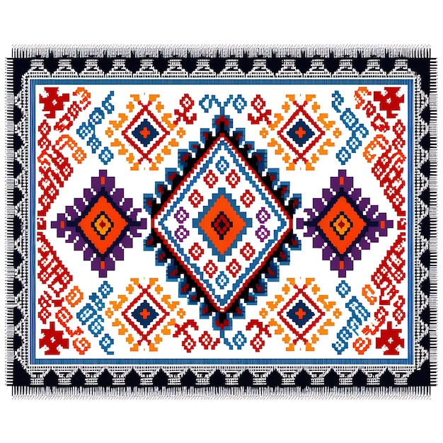 Palestijnse Tatreez Rug Kruissteek Borduren Geometrische Pa Brokaat Motieven Decoratieve Kunst Frame