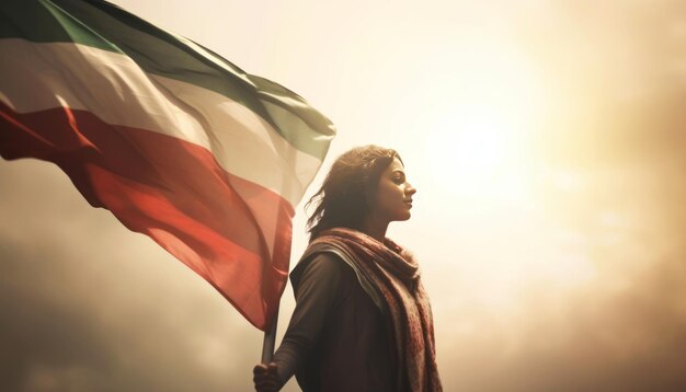 Palestijnse vlag in zonlicht