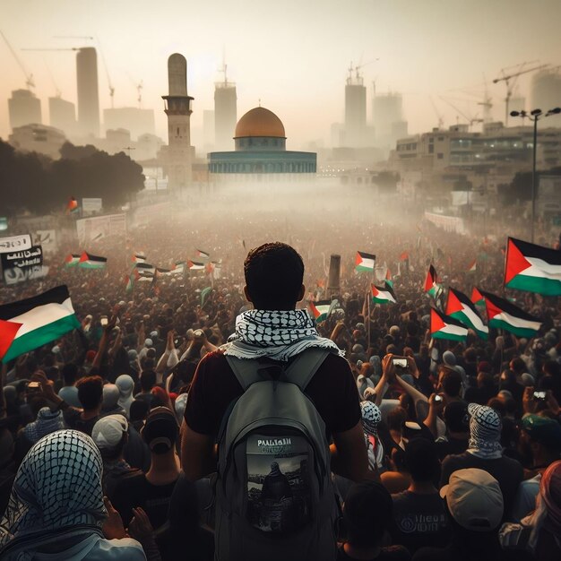 Foto palestijnse vrijheidsprotest