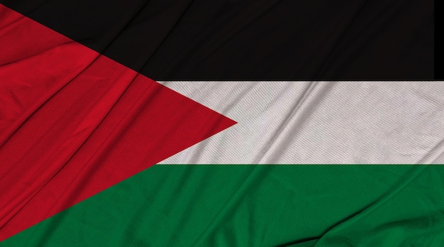 Palestina realistische 3d getextureerde wapperende vlag