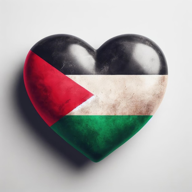 Foto bandiera della palestina su sfondo bianco