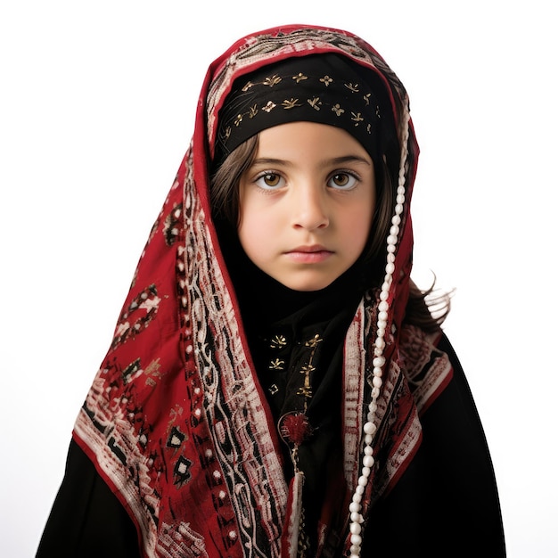 Palestinian 8YearOld in Traditional Wear