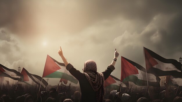 Foto protesta per la libertà palestinese