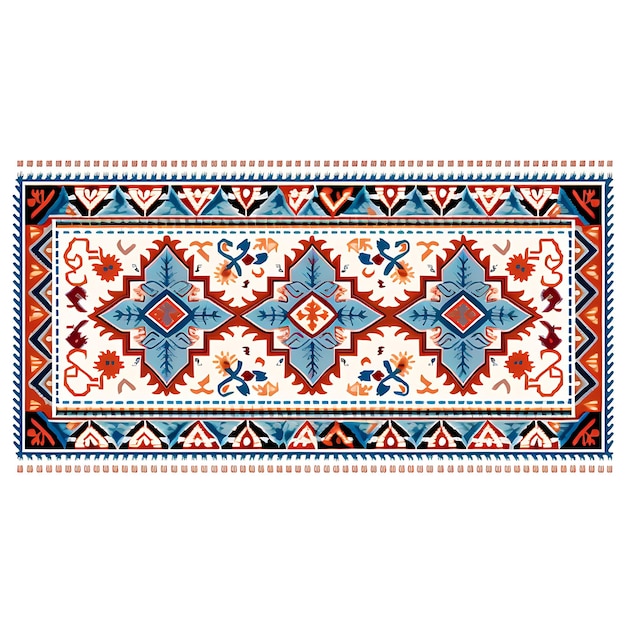 Palestinian Tatreez Rug Cross Stitch Pattern Straight Carpet Brocade Motifs Decorative Art Frame