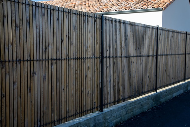 Palisade wooden modern panel fence for home protect garden house