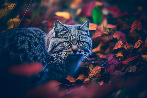 Pallas Cat in the forest Generative AIxA