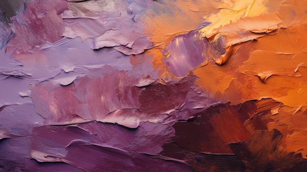 캔버스 표면 에 있는 팔레트 칼 페인트 는 추상적 인 상세 한 색 의 오일 브러시 스트로크 를 가지고 있다