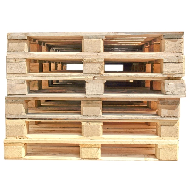 Pallets isolated over white