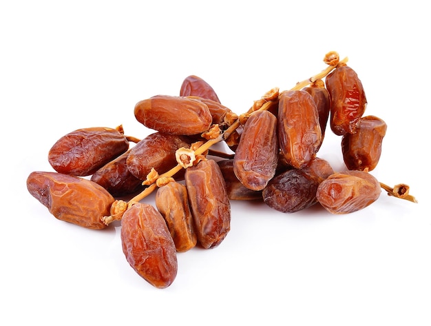 Palm fruit on white background.palm good for health and high vitamin.