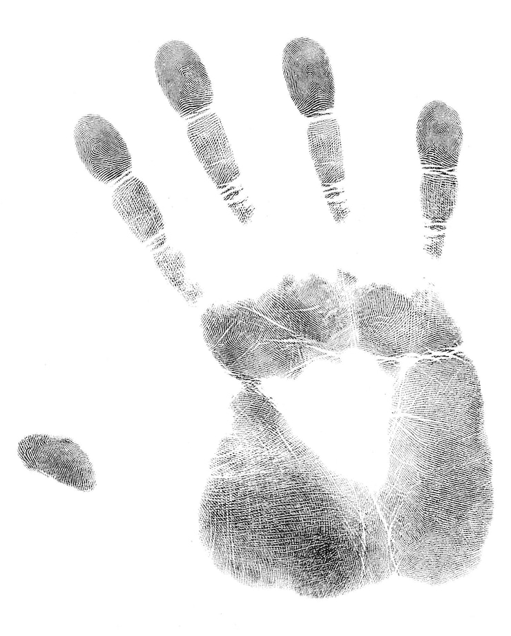 Photo palm of hand print