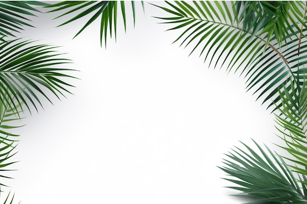 Пальмовый лист изолирован на белом фоне