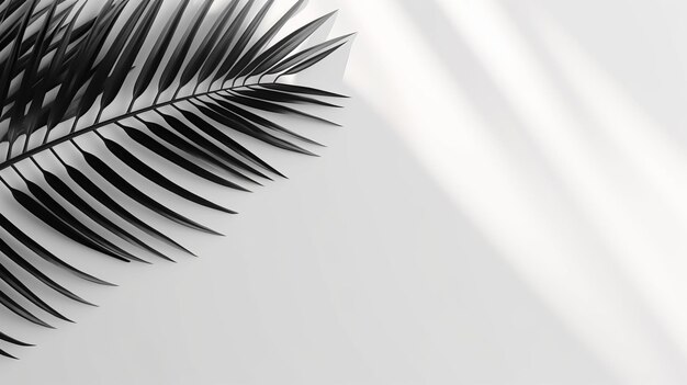 Photo palm leaf shadows on light background ai generated