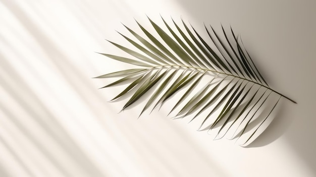 Photo palm leaf shadows on light background ai generated